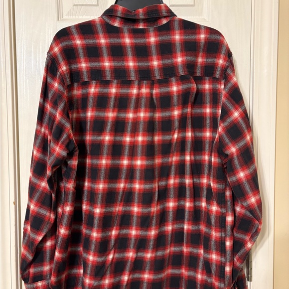 Woolrich Men's Long Sleeve Flannel Button Shirt Red/Blue Plaid, Size L - Picture 4 of 4